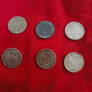 Deutsche Reich 10 Pfennig lot of 6